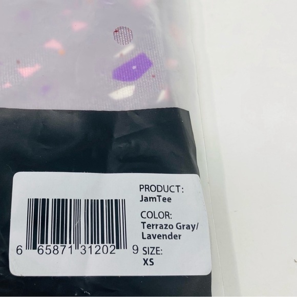 Jambys Unisex Terrazo Gray JamTee & Boxer SET XS Multicolor with lavender NEW - Picture 8 of 11